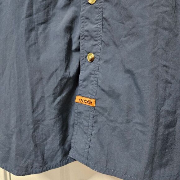 OOBE Shirt Men's XLarge Blue Long Sleeve Button-Up Partial Mesh Lining Quick Dry - Picture 6 of 11